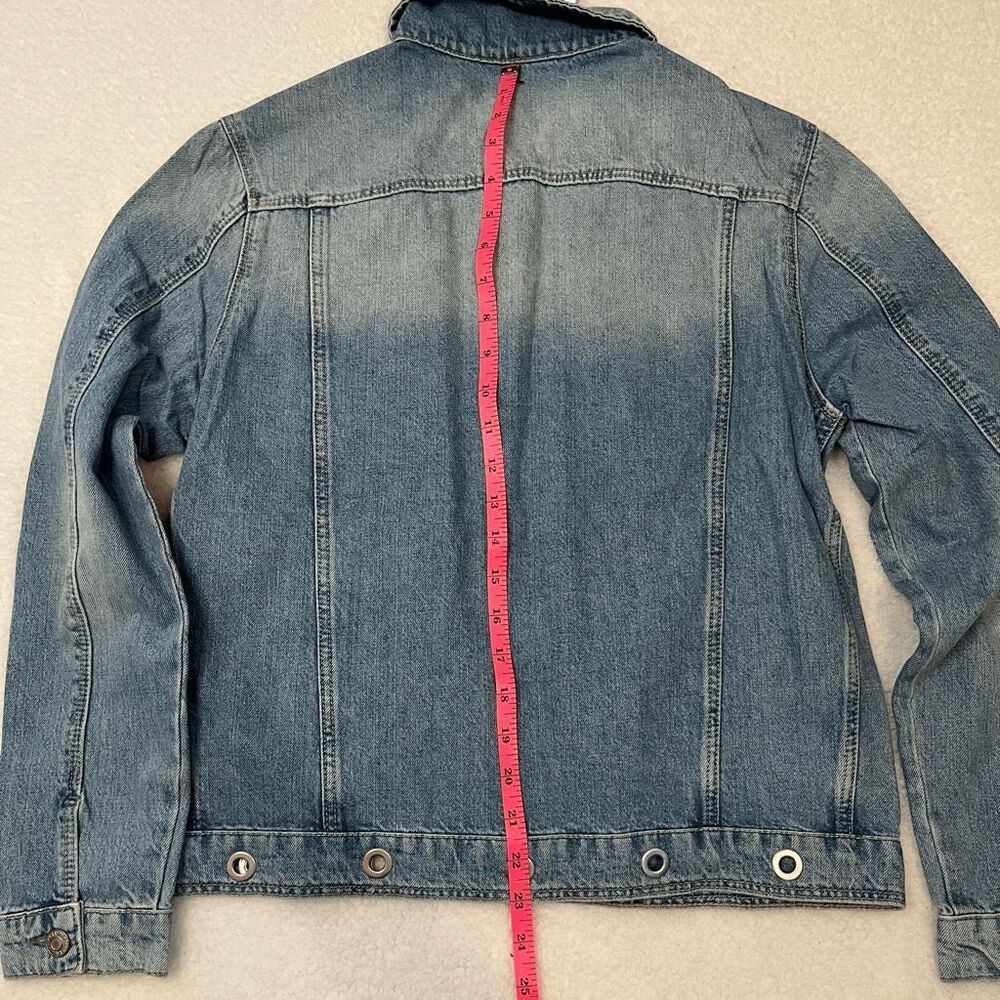 Mavi Jeans Co. Women's Denim Jacket Size S Light Wash Button Front Grommet Hem - Picture 9 of 13